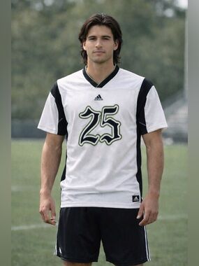 Adidas Football Jersey #25 Oversized Loose Men's Size Medium (Fits Large) White